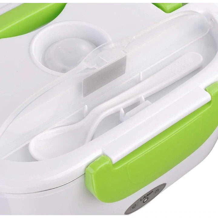 Caserola Termica pentru Mancare cu 2 Compartimente, AT PERFORMANCE, Volum 1 5L Putere 40W Pana la 50 Grade Verde.