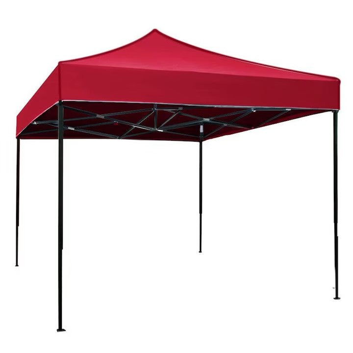 Cort tip Pavilion AT PERFORMANCE 3x3m , Prelata Impermeabila, Pliabil, Structura Metalica Solida, Pentru Curte, Gradina, Evenimente, Verde,Albstru,Alb, Rosu.