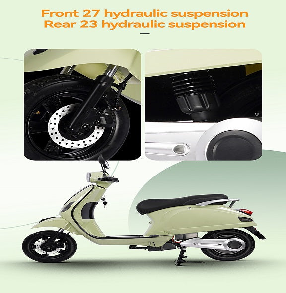 Scuter Electric N-Moto EL3 Verde – Motor Bosch 1000W, Dimensiuni 1760×540×1130mm, Greutate 65Kg, Viteză Max. 45 km/h, Autonomie 60 km, Baterii 72V, APP, GPS, Carte RAR (C.I.V) + CADOU Tricou N-Moto