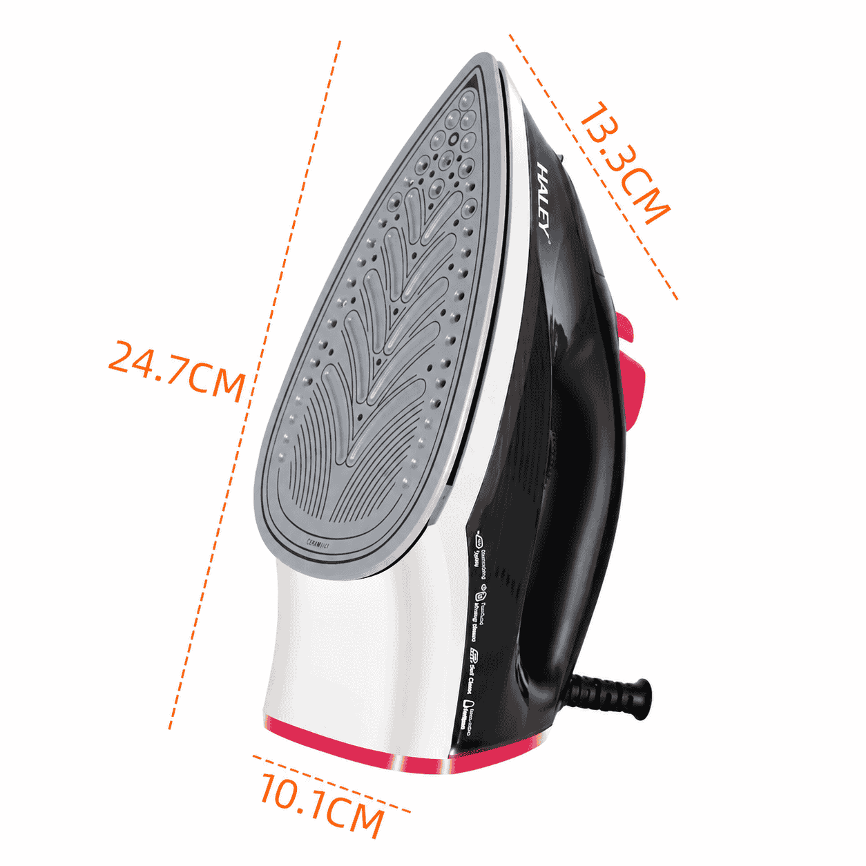 Fier De Călcat Cu Abur HALEY, Talpă Ceramică, Design Ergonomic, Funcții Multiple