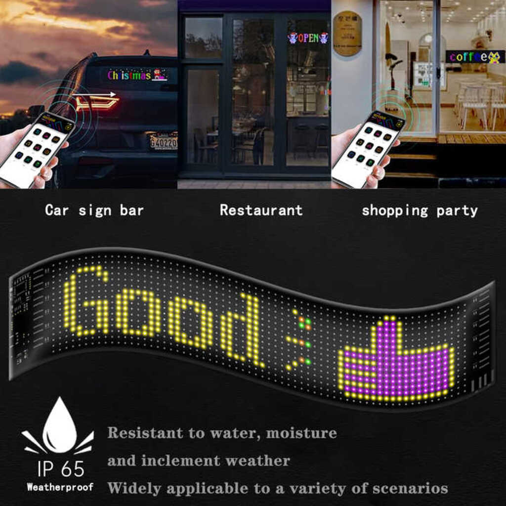 Panou LED Matrix RGB 16x64 Programabil – Display LED cu Control prin Telefon și Telecomandă