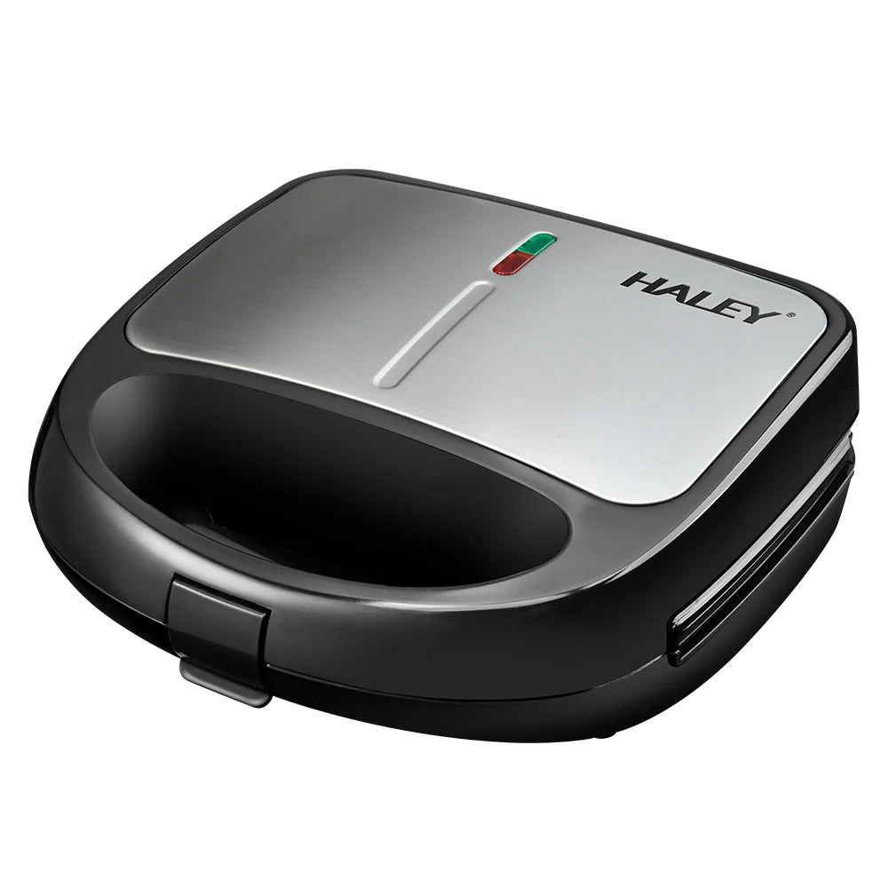 Sandwich Maker 3 în 1 HALEY® HY-1031, Plăci Antiaderente, Grill și Waffle, Design Compact, Negru