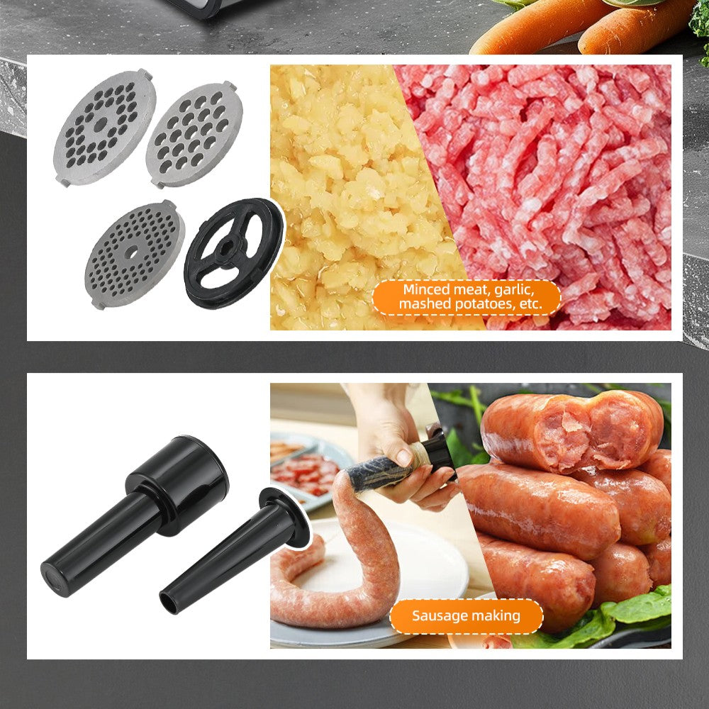 Mașină de Tocat Carne HALEY 2600W, Cutter cu Torsiune Mare, Oțel Inoxidabil, Port Mare de Alimentare, Ușor de Curățat