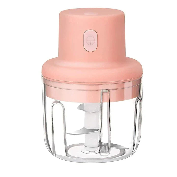 Mini tocator electric AT PERFORMANCE®, portabil, incarcare USB, 250ml, 45W, Roz.