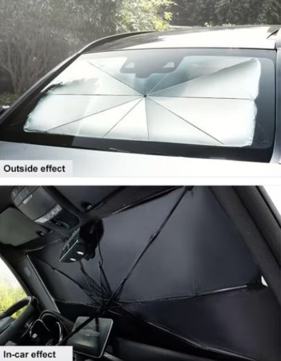 Pachet Auto 2 în 1: Spălător cu Presiune Portabil 36V + Parasolar Tip Umbrelă UV 140x75 cm | Întreținere Completă pentru Mașina Ta