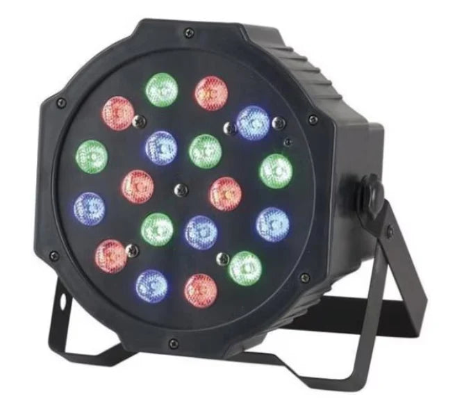 Proiector lumini Par Led 18x1W Slim, Evenimente, Nunti, Dmx in-out, Microfon, Cooler, Club, Disco, Petrecere