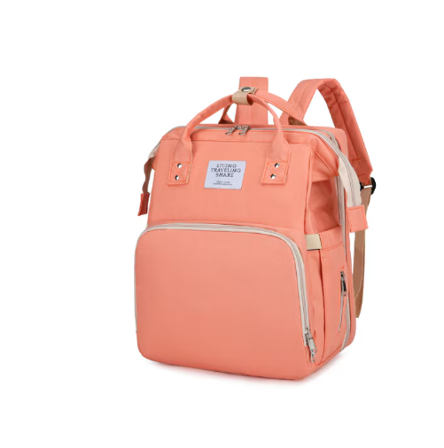 Rucsac multifunctional, 3-in-1 pentru bebelusi, cu spatiu pentru schimbat scutece pliabil integrat, AT PERFORMANCE®, impermeabila, 39x30x18cm, Roz deschis