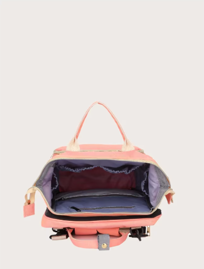 Rucsac multifunctional, 3-in-1 pentru bebelusi, cu spatiu pentru schimbat scutece pliabil integrat, AT PERFORMANCE®, impermeabila, 39x30x18cm, Roz deschis