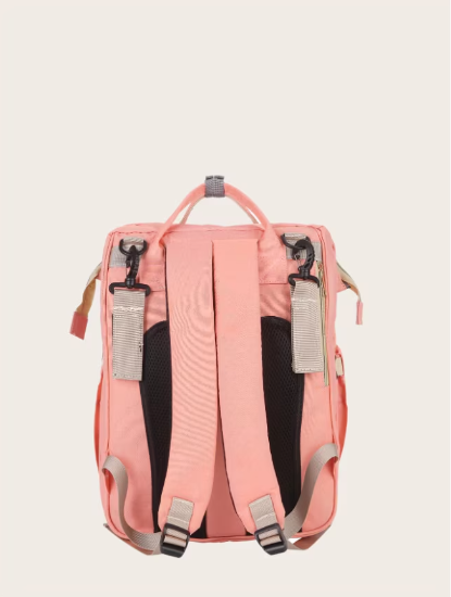 Rucsac multifunctional, 3-in-1 pentru bebelusi, cu spatiu pentru schimbat scutece pliabil integrat, AT PERFORMANCE®, impermeabila, 39x30x18cm, Roz deschis