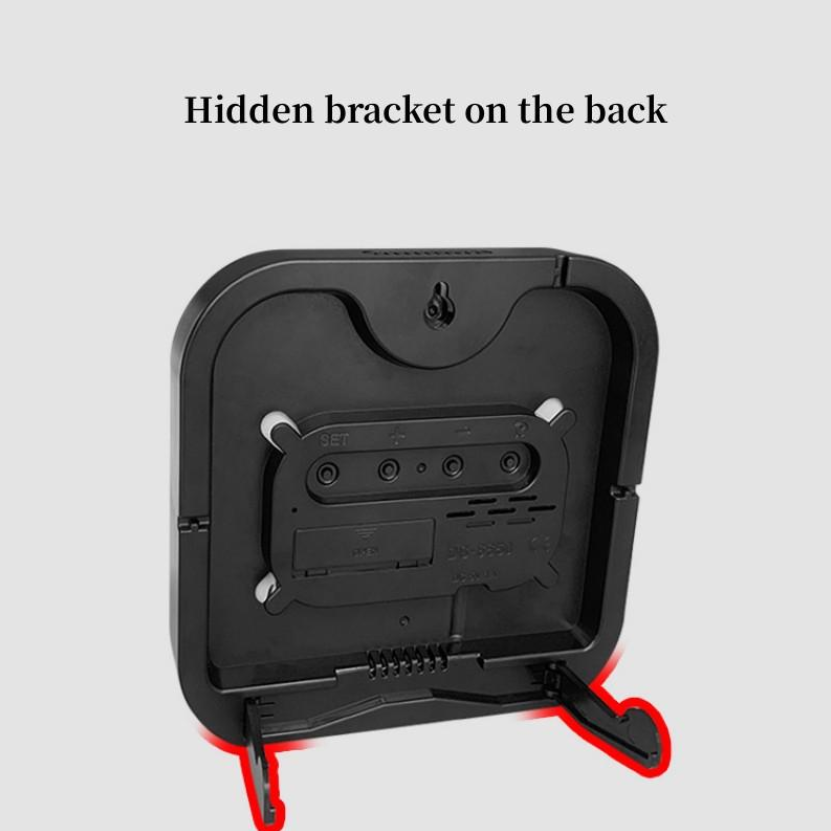 Ceas de perete digital cu telecomandă, AT PERFORMANCE®, data cronometrare, numărătoare inversă, conectare, utilizare ceas de masă, 2 alarme, ceas deşteptător cu LED DST cu reglare automată, albastru