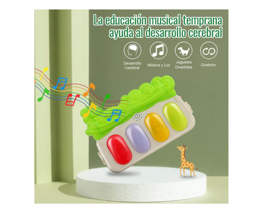 Saltea de activitati copii, AT PERFORMANCE®, Muzica, 0-36luni, Multicolor