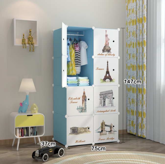 Dulap modular pentru copii 8 rafturi , AT PERFORMANCE®, monumente