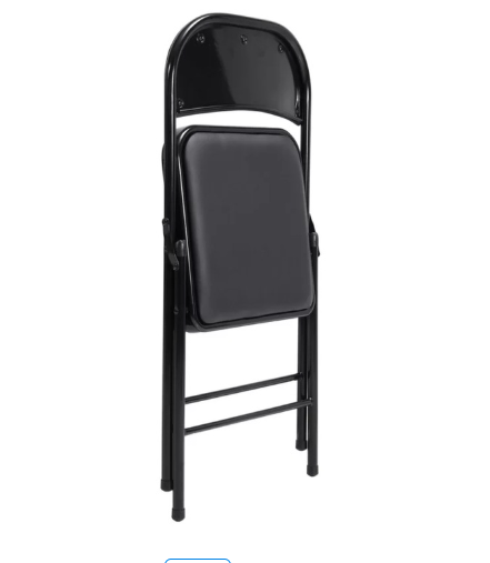 Scaun pliant Grunberg, Negru, cadru negru , Z28