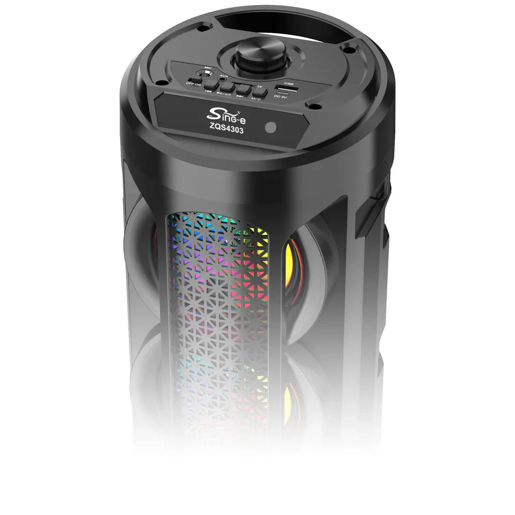 Boxă Portabilă Bluetooth AT Performance ZQS4303 cu Lumini RGB – 4" Party Speaker