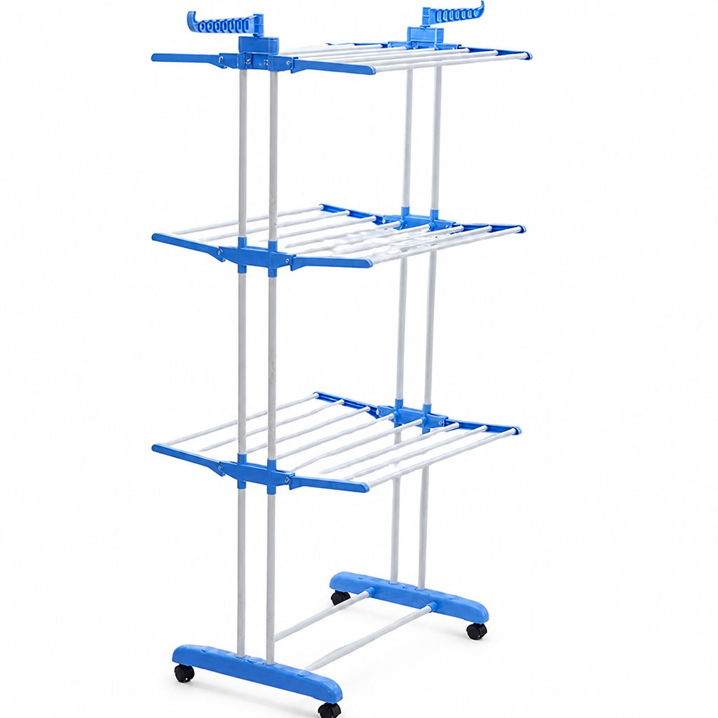 Uscător de Rufe Vertical Pliabil cu 3 Niveluri Mai Mult Spațiu pentru Haine Dimensiuni 168 × 73–126 × 63 cm
