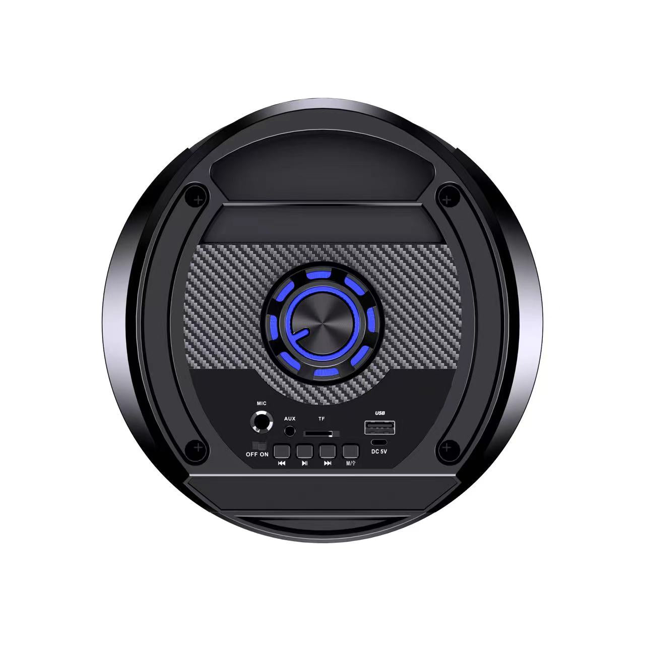 Boxa Portabila AT PERFORMANCE®, cu Lumini RGB, cu Maner, Putere 100W, MP3, USB, Bluetooth, TF, WIFI, Slot Microfon, Karaoke, Acumulator, Negru