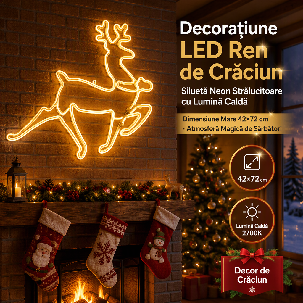 AT-2133 – ren luminos într-un decor de Crăciun