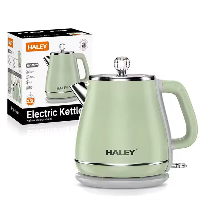 Ceainic Electronic de Apă HALEY, 2,5L, 1800W, Fierbător, Oțel Inoxidabil, Verde