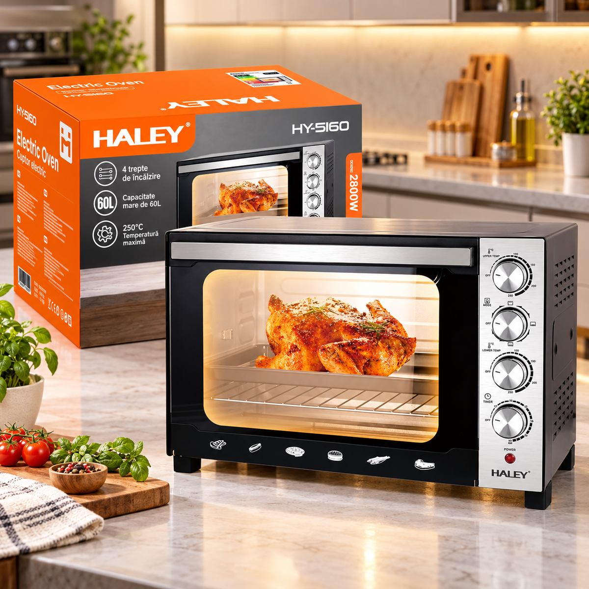 Cuptor electric HALEY HY-5160 împreună cu ambalajul original