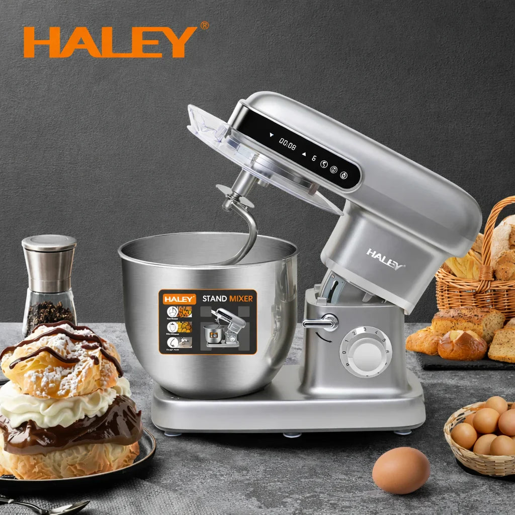 Mixer Planetar Profesional HALEY HY-2417, 2500W, Bol Inox 12L, 9+P Trepte, Touch Display