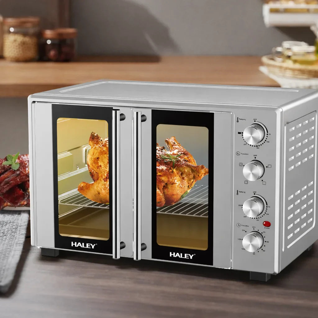 Cuptor Electric HALEY HY-513I, 65L, 3000W, Convecție, Rotisor, Timer 120 min