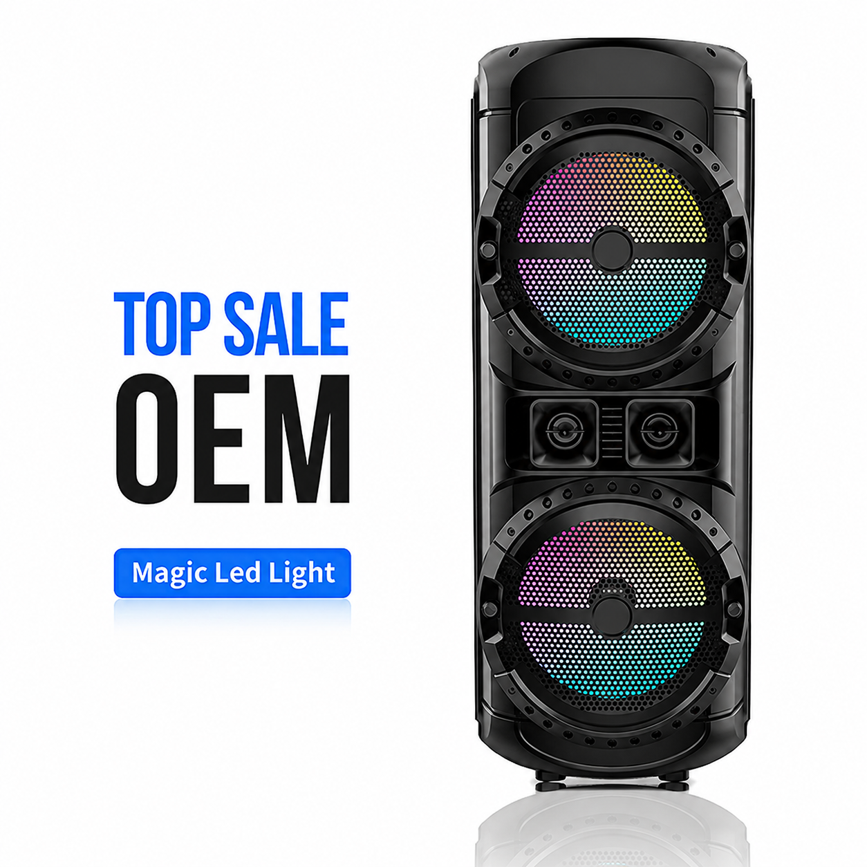 Boxă Portabilă Karaoke Sing-e ZQS12201, Bluetooth, Dual 12", Microfon Wireless Inclus, LED RGB, USB/TF/AUX, Radio FM, Acumulator Reîncărcabil