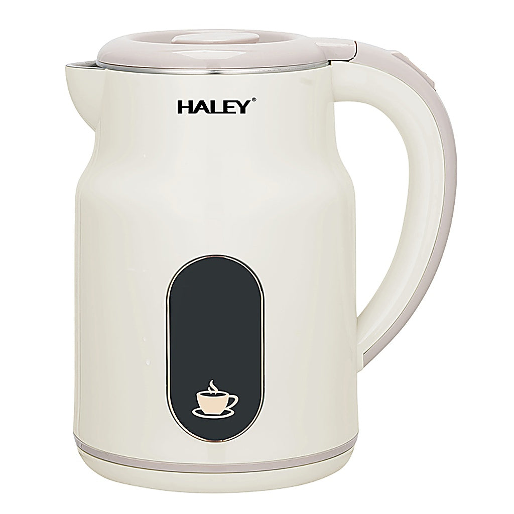 Fierbător Electric HALEY HY-8977, 2.5L, 1500W, Inox, Oprire Automată, Bază 360°