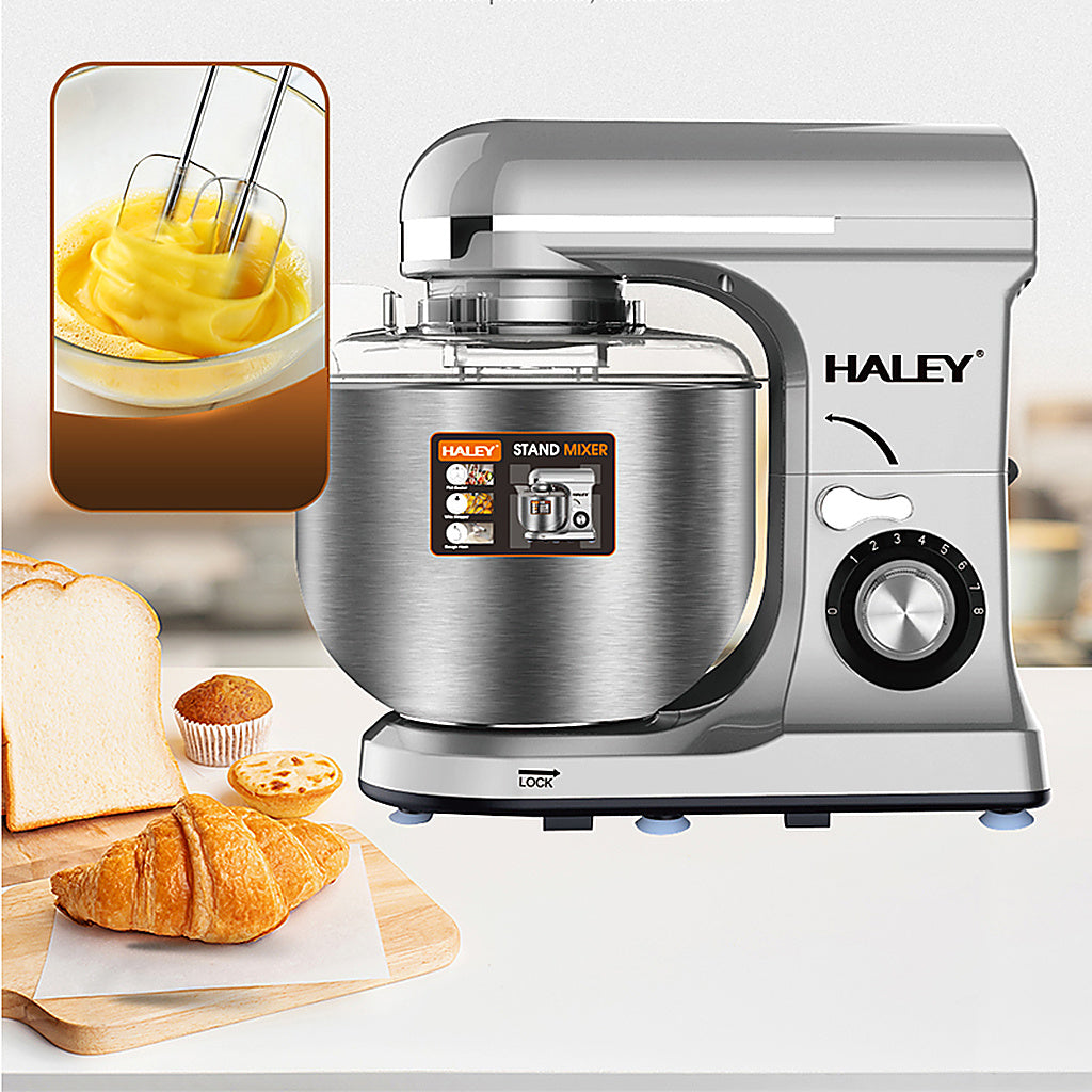Mixer Planetar Profesional HALEY HY-2414, 2200W, Bol Inox 9L, 8 Viteze