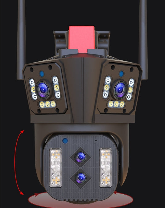 Cameră Supraveghere cu 2 Camere AT PERFORMANCE® – 5K, 9MP, PTZ 4G, Viziune Nocturnă, Alarmă, Audio, IP66