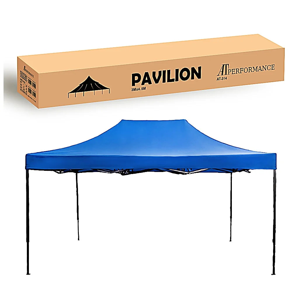 Cort Pavilion Pliabil 3x4.5m AT PERFORMANCE® – Prelată Impermeabilă, Structură Metalică Solidă, Rezistent la UV, Ideal pentru Evenimente în Aer Liber