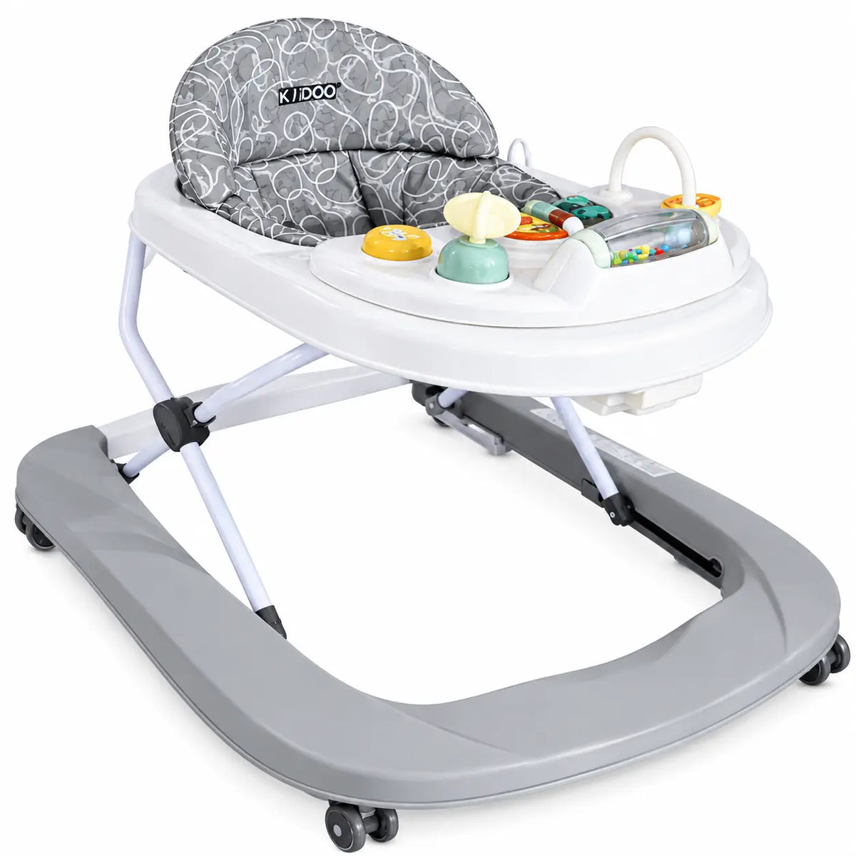Premergător bebe KIDOO Baby Walker W1246UR2, cu jucării și muzică, 6–18 luni, Albastru