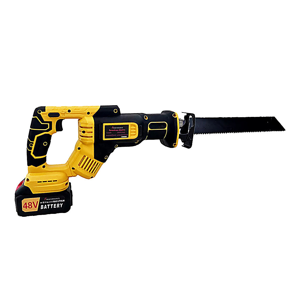 Fierăstrău Electric Sabie AT PERFORMANCE® 48V, 2 Acumulatori, 3000 RPM, Set Lame și Cutie Transport