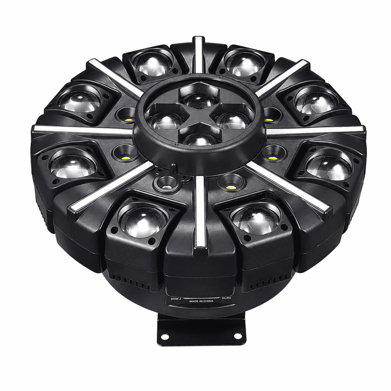 Proiector Lumini LED AT-2106, Efecte Multicolore, Design Circular Multi-Lens, 35 × 35 × 23 cm, pentru DJ, Petreceri, Cluburi și Evenimente
