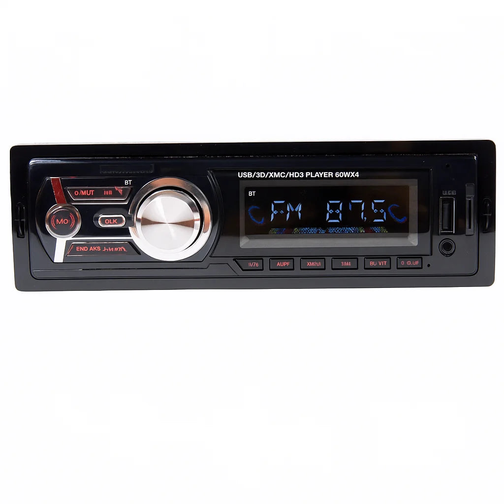 Radio Auto MP3 Player / Bluetooth / USB / SD Card / AUX / 4 x 50W / Afișaj LED / RCA / Telecomandă