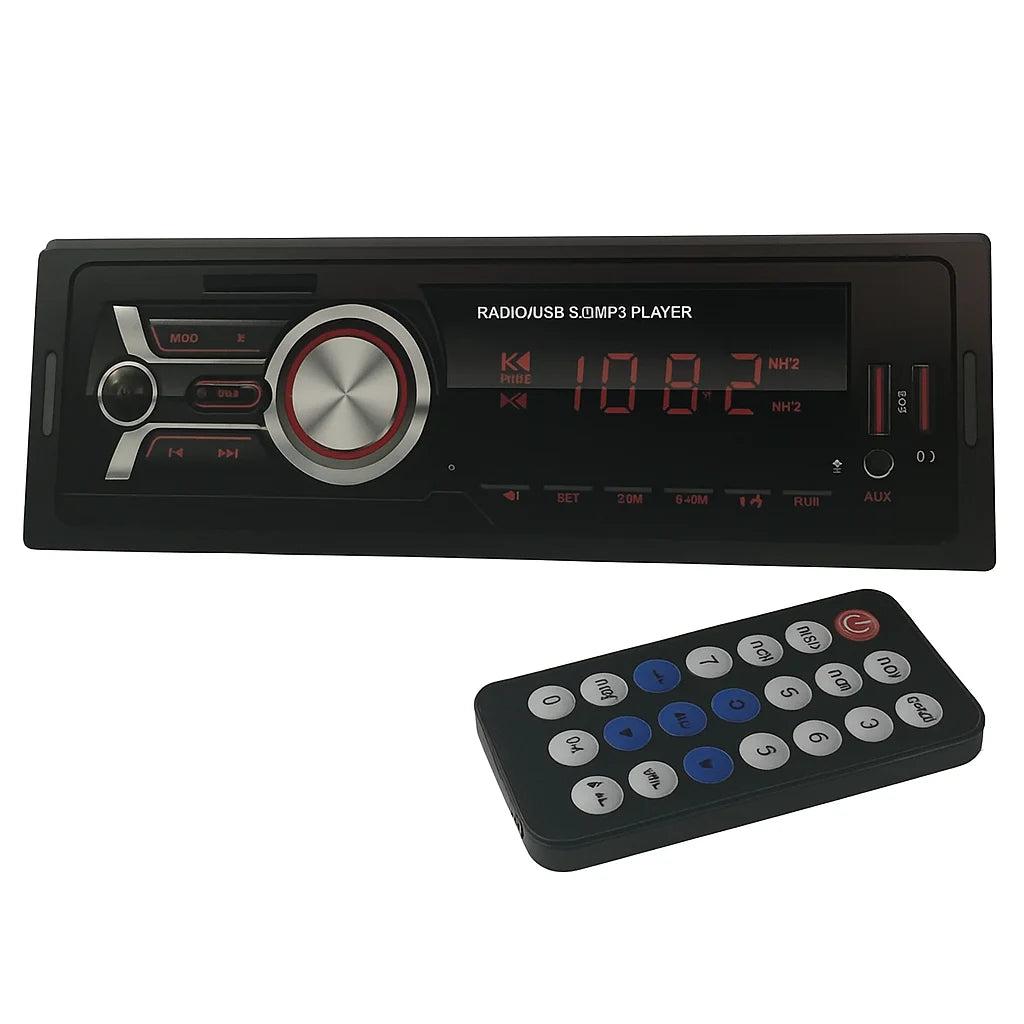 Radio Auto MP3 Player / Bluetooth / USB / SD Card / AUX / 4 x 50W / Afișaj LED / RCA / Telecomandă