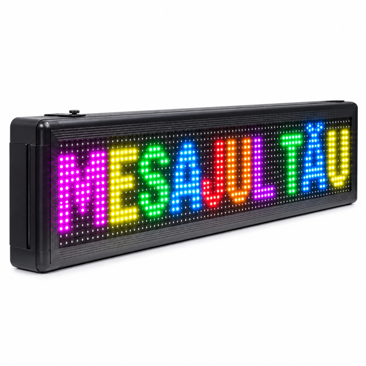 Reclamă luminoasă LED RGB 100 x 40 cm pe fundal alb