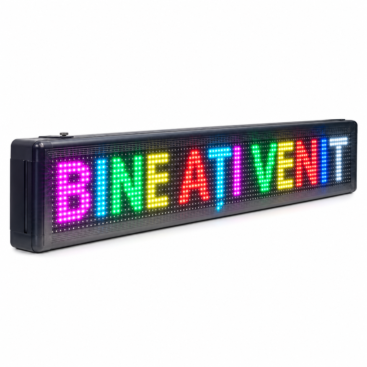Reclamă luminoasă LED RGB 200 x 40 cm pe fundal alb