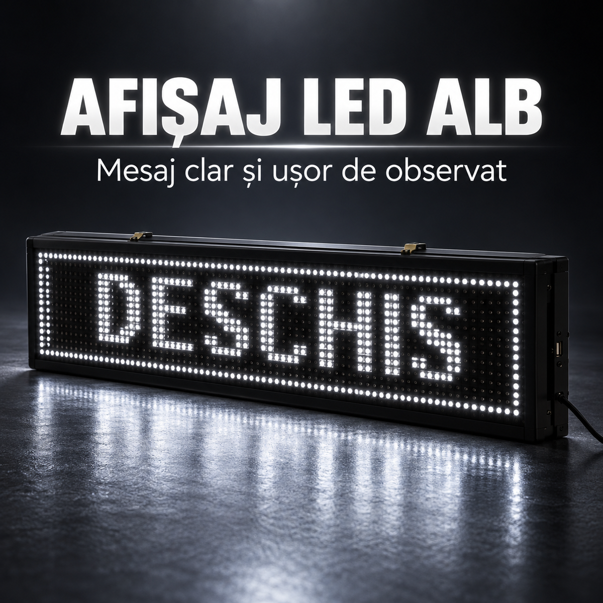Afișaj LED alb al reclamei luminoase programabile
