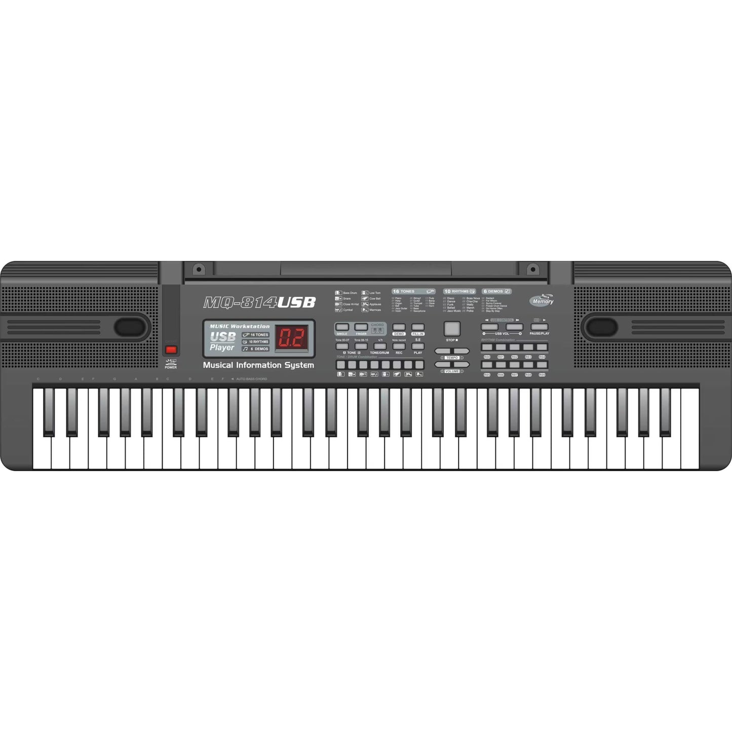 Orga electronica 61 clape MQ-814USB Boxe,MP3,USB,Microfon,Claviatura