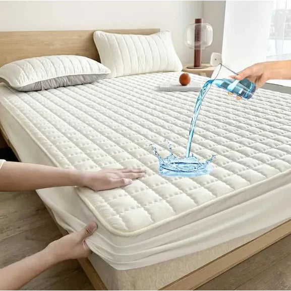 Husa de saltea din bumbac, impermeabila, At Performance, Alba160x200cm