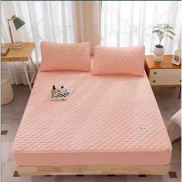 Husa de saltea din bumbac, impermeabila, At Performance, Roz 180x200cm