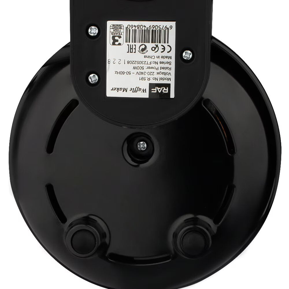 Aparat pentru preparat mini waffe/gofre RAF 591, 350W, Placi antiaderente, Indicator luminos, Rosu