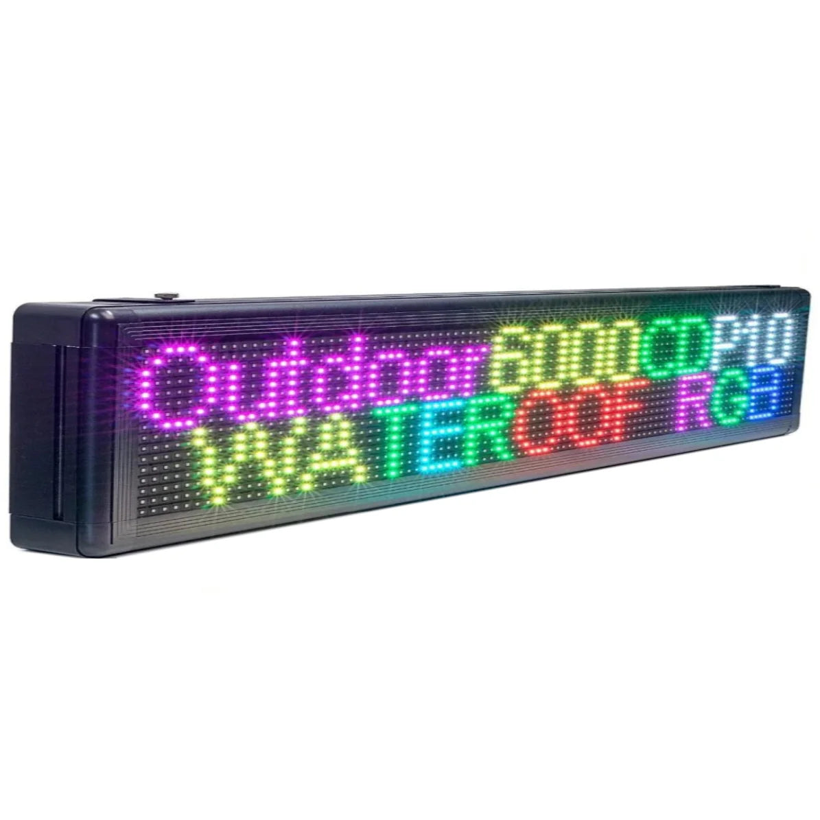 Reclama Luminoasa AT PERFORMANCE, Iluminare LED RGB, 400 x 40 cm, Text personalizat, Design modern, ABS, Montare usoara, Negru