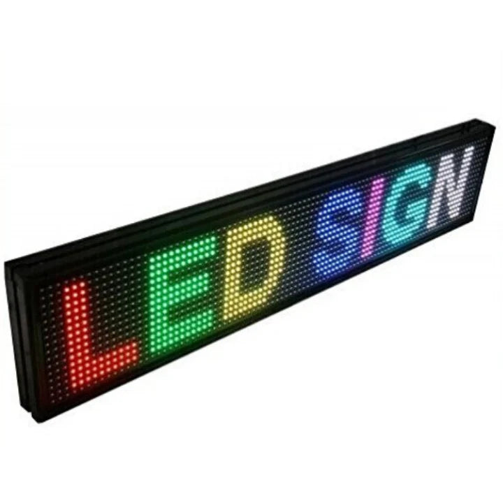 Reclama Luminoasa AT PERFORMANCE, Iluminare LED RGB, 400 x 40 cm, Text personalizat, Design modern, ABS, Montare usoara, Negru