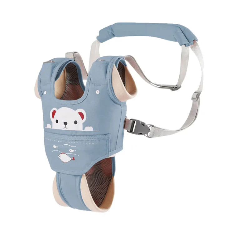 Ham Bebe cu Suport Tip Chilot Detasabil, At Performance, Premergator, Asistare Mers, Varsta 6-24 luni, Ursulet, Bumbac, Plasa, Ergonomic si sigur