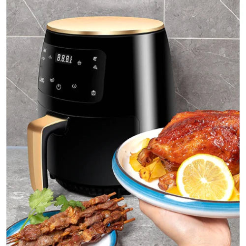 Friteuză fără Ulei AT PERFORMANCE® 2400W, 6L, Cuptor cu Aer Cald 360°, Funcție de Coacere – CADOU 100 Hârtii de Copt