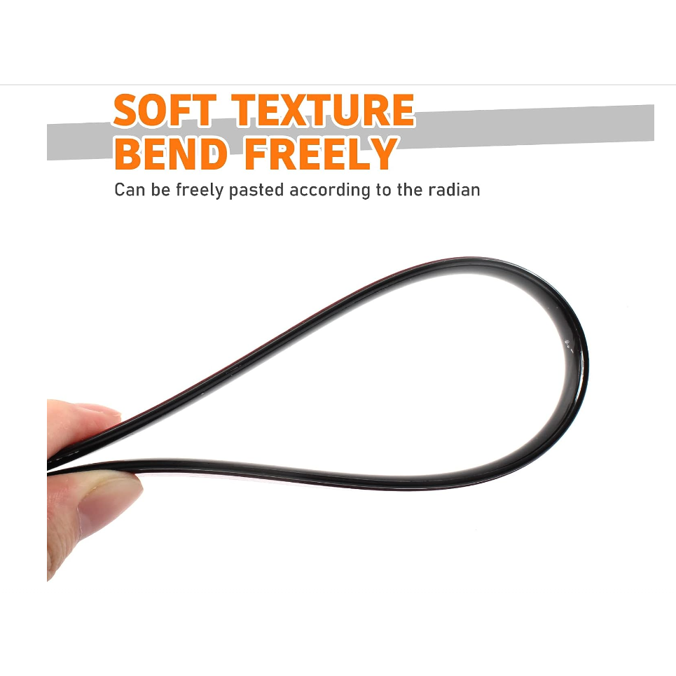 Rola de ornament adeziva, At Performance, pentru decoratiuni, 50m, 5 mm grosime, negru