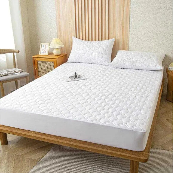 Husa de saltea din bumbac, impermeabila, At Performance, Alba160x200cm