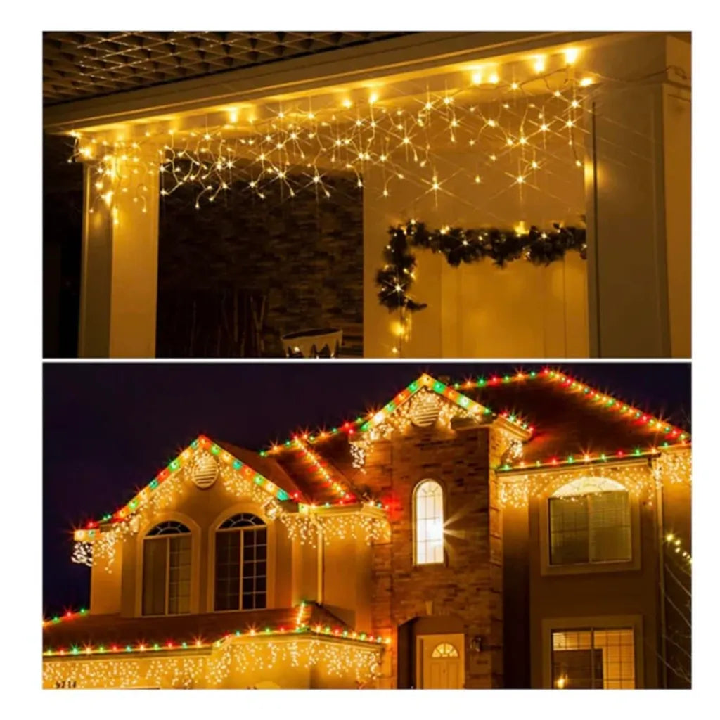 instalatie luminoasă Crăciun 12 metri AT PERFORMANCE® – 300 LED-uri alb rece, decor interior/exterior