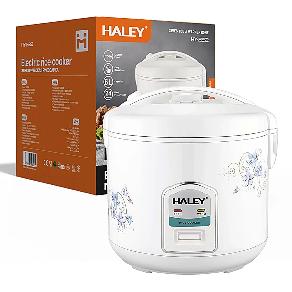 Oală Electrică pentru Orez HALEY HY-2212, 1200W, Capacitate 6L, Funcție Menținere Cald